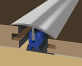 Walnut 40mm x 900mm Multi-Purpose Threshold Strip Adhesive Clip System